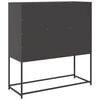 vidaXL Sideboard Schwarz 100,5x39x107 cm Kaltgewalzter Stahl