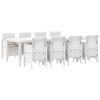 vidaXL Garten Essgruppe 9 pcs Hellgrau Polypropylen
