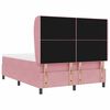 vidaXL Boxspringbett mit Matratze mit Kopfteil Rosa 200 x 160 cm Samt