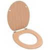 vidaXL Toilettensitz mit Deckel MDF Bambus-Design