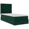vidaXL Ottoman-Bett mit Matratzen & LEDs Dunkelgr&uuml;n 80x200 cm Samt