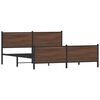 vidaXL Metallbett ohne Matratze Braun Eichen-Optik 200x200 cm