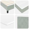 vidaXL Boxspringbett mit Matratze Hellgrau 120 x 200 cm Samt