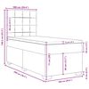 vidaXL Boxspringbett mit Matratze Rosa 100x200 cm Samt