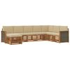 vidaXL Outdoor-Sofagarnitur mit Kissen 6 pcs Natur
