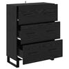 vidaXL Sideboard mit Schubladen Schwarz Eichen-Optik 69,5 x 34 x 90 cm