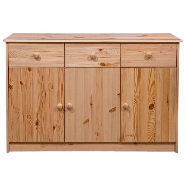 vidaXL Sideboard 3 Schubladen 113x35x73 cm Massivholz Kiefer