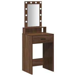 vidaXL Schminktisch mit Speicher Braun 50 x 41 x 140 cm Holzwerkstoff