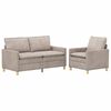 vidaXL Sofa Set 2 Stk. Beige Polyester