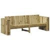 vidaXL Garten-Sofa Braun 185,5 x 60 x 62 cm Massives Kiefernholz