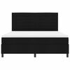 vidaXL Boxspringbett mit Matratze mit LED Schwarz 180 x 200 cm Stoff