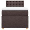 vidaXL Boxspringbett mit Matratze Dunkelbraun 80x200 cm Stoff