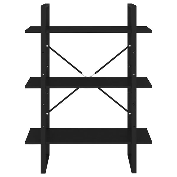 vidaXL B&uuml;cherregal Schwarz 80x30x105 cm Holzwerkstoff