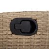 vidaXL 9-tlg. Garten-Essgruppe mit Kissen Beige Poly Rattan