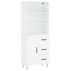 vidaXL Highboard Weiß 69,5x34x180 cm Holzwerkstoff