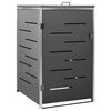 vidaXL M&uuml;lltonnenbox f&uuml;r 1 Tonne 69x77,5x115 cm Edelstahl