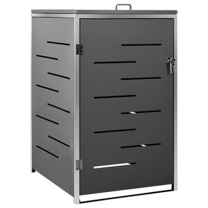 vidaXL M&uuml;lltonnenbox f&uuml;r 1 Tonne 69x77,5x115 cm Edelstahl