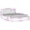vidaXL Bett mit Matratze Blau 160x200 cm Stoff
