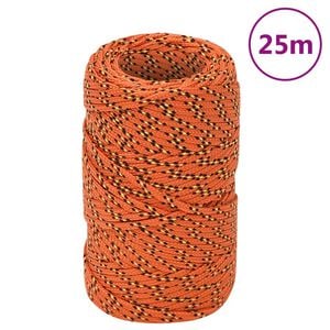 vidaXL Bootsseil Orange 2 mm 25 m Polypropylen