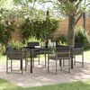vidaXL Garten Essgruppe 5 pcs Grau Poly-Rattan