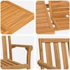 vidaXL Garten Essgruppe 7 pcs Braun Massivholz Teak