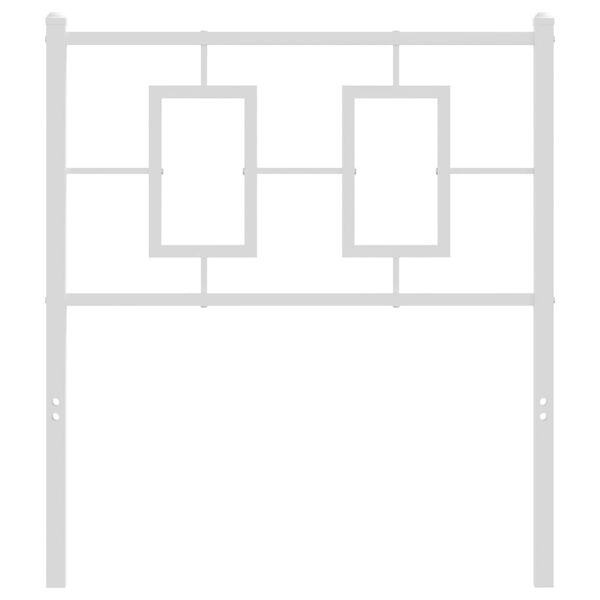 vidaXL Ersatz-Kopfteil Metall Wei&szlig; 75 cm