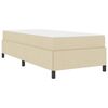 vidaXL Boxspringbett mit Matratze Creme 90 x 190 cm Stoff