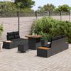 vidaXL Gartensofa-set 8 pcs Schwarz Poly-Rattan