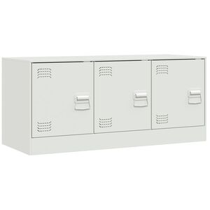 vidaXL TV-Schrank Wei&szlig; 99x39x44 cm Stahl