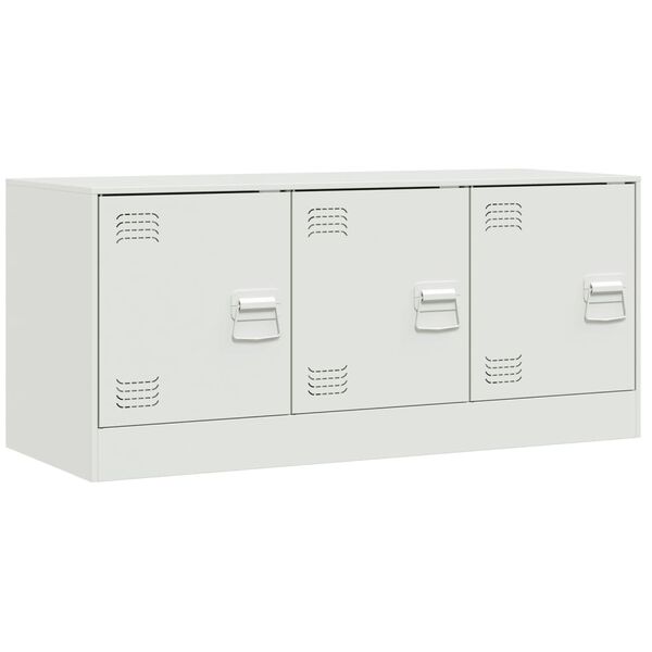 vidaXL TV-Schrank Wei&szlig; 99x39x44 cm Stahl