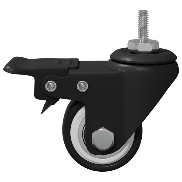 vidaXL Rollen 2 pcs Schwarz M6 x 1,5 mm Eisen und Nylon