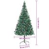 vidaXL K&uuml;nstlicher Weihnachtsbaum Gr&uuml;n 210 cm PVC und Stahl