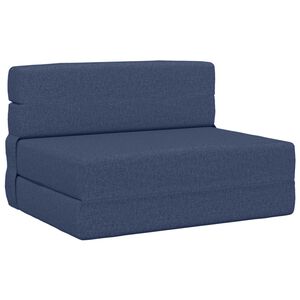 vidaXL Klappsofa Bett Blau 100 x 80 x 60 cm Stoff