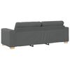 vidaXL Sofa 3 pcs Dunkelgrau Leinenmischgewebe
