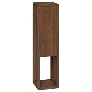 vidaXL Badezimmer Seitenregal Natur 25 x 25 x 100 cm Massivholz Teak