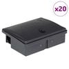 vidaXL Mausefallen 20 Stk. Schwarz 13x10x4 cm
