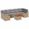 vidaXL Gartensofa-set 8 stk. Beige und Hellgrau Poly-Rattan