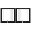 vidaXL Hundetor mit St&auml;ndern 2 pcs Schwarze Eiche 100 x 100 cm
