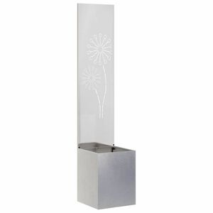vidaXL Garten Sichtschutz-Leinwand Silber 32 x 32 x 150 cm Edelstahl