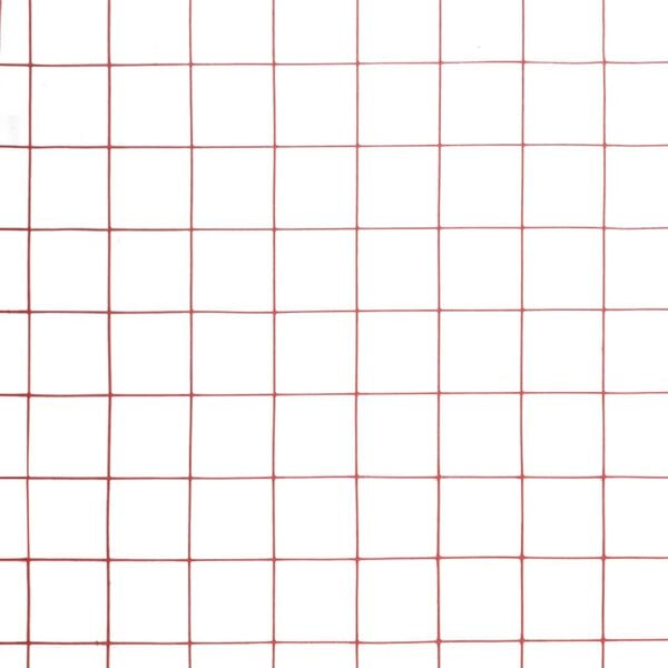 vidaXL Drahtzaun Stahl mit PVC-Beschichtung 10x0,5 m Rot