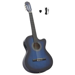 vidaXL Westerngitarre Cutaway mit Equalizer und 6 Saiten Blau