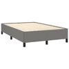 vidaXL Boxspringbett mit Matratze & LED Dunkelgrau 120x190 cm Stoff