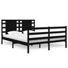 vidaXL Massivholzbett Schwarz Kiefer 140x190 cm