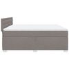 vidaXL Boxspringbett mit Matratze Taupe 180x200 cm Stoff
