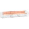 vidaXL Gartenbank aus Gabionen 347x71x65,5 cm Massivholz Douglasie