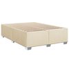 vidaXL Boxspringbett mit Matratze Creme 140x190 cm Stoff