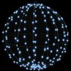 vidaXL Ball mit 384 LEDs 2 pcs Kaltwei&szlig; 59,5 x 59,5 x 63 cm Metall