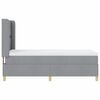 vidaXL Boxspringbett mit Matratze Hellgrau 140 x 190 cm Stoff