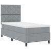 vidaXL Boxspringbett mit Matratze Hellgrau 100 x 200 cm Stoff