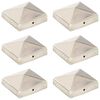 vidaXL Pfostenkappen 6 Stk. Pyramide Edelstahl 81 x 81 mm